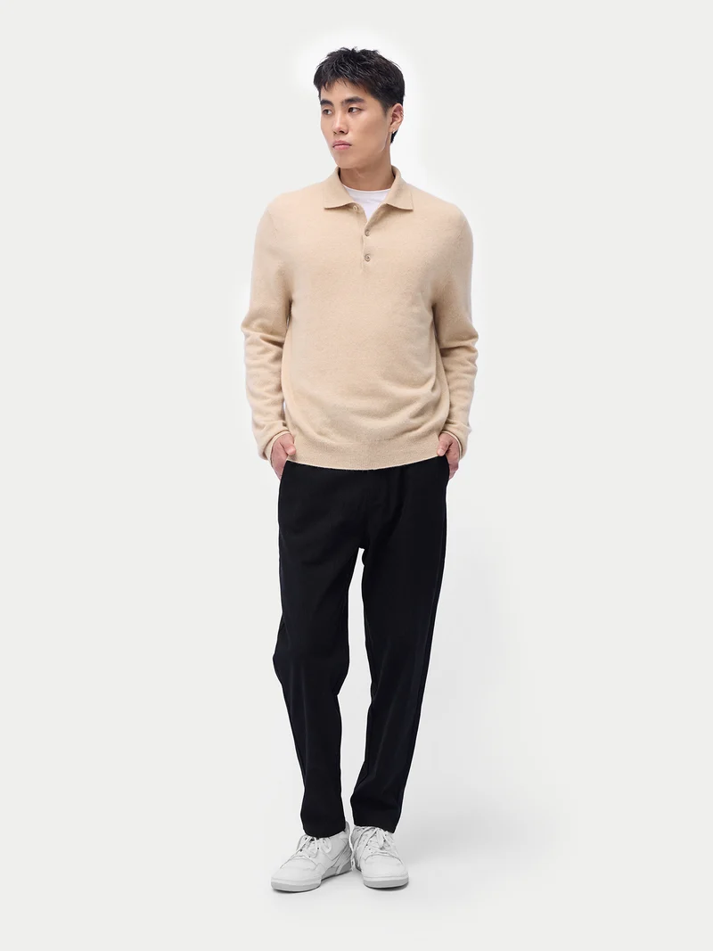 Kaschmir-Polo-Pullover