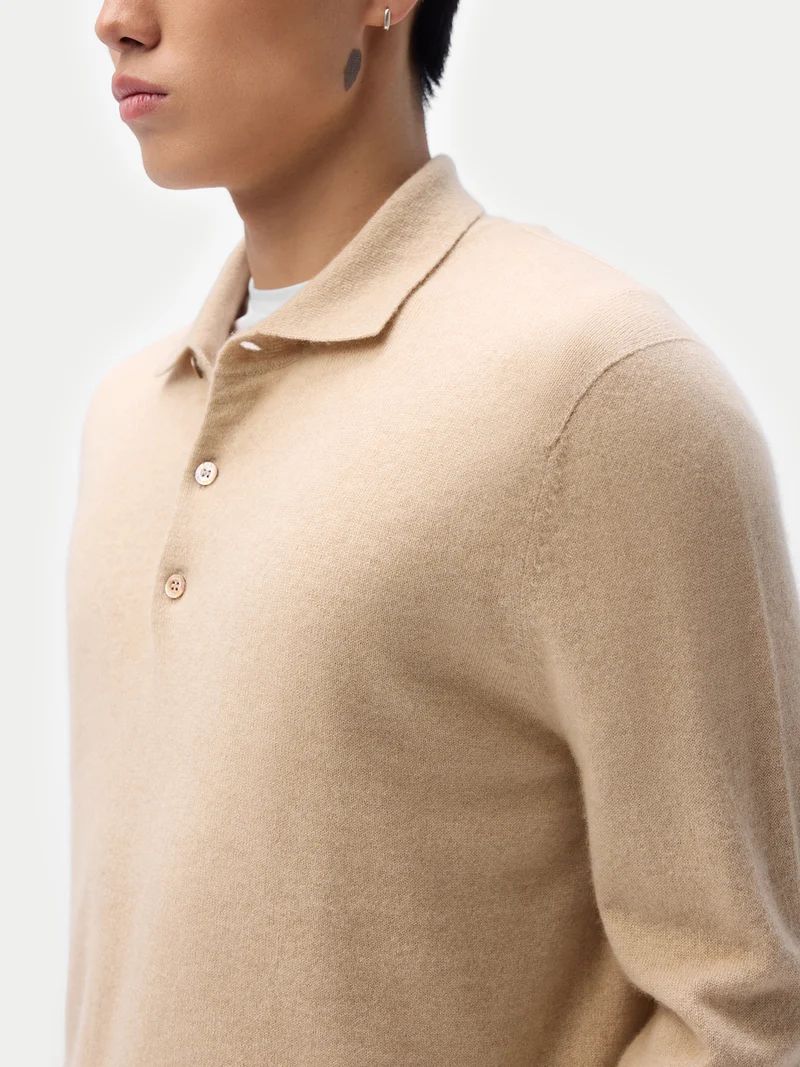 Kaschmir-Polo-Pullover