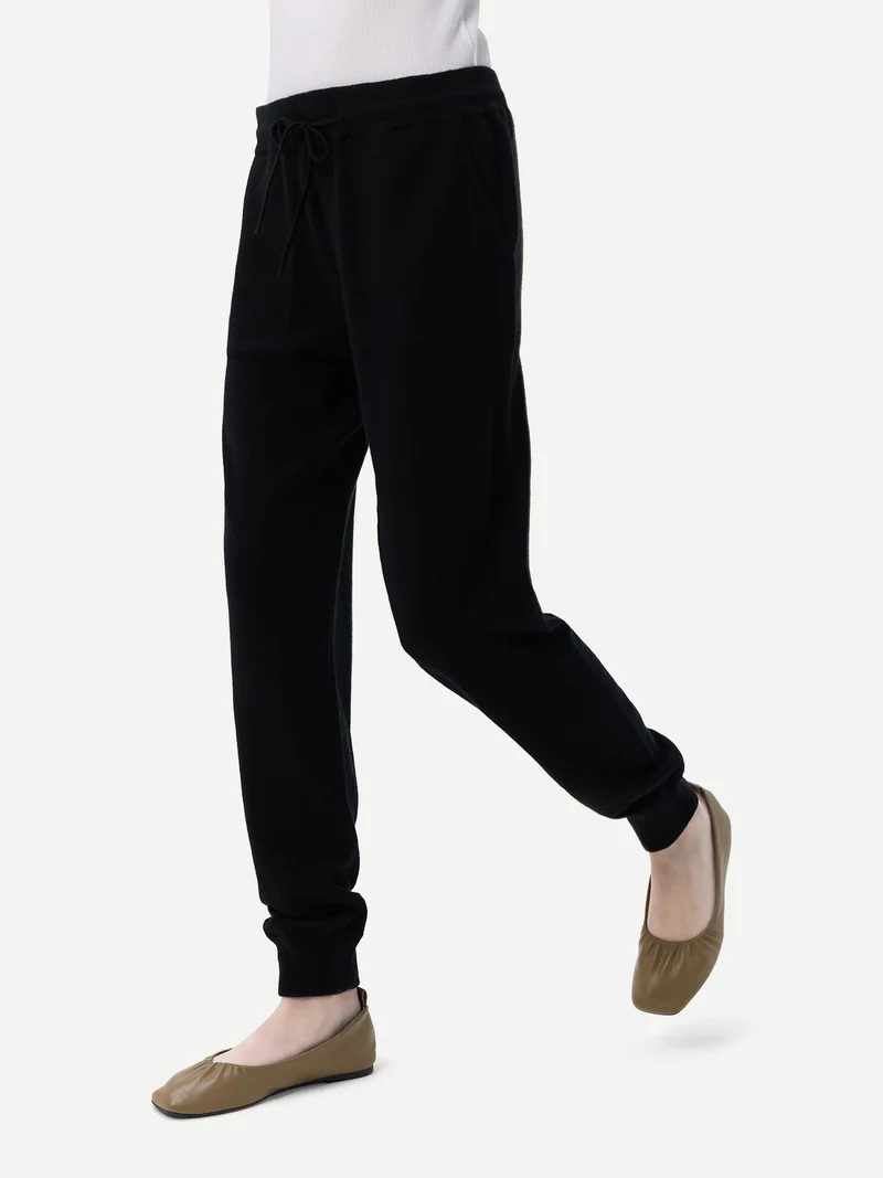 Kaschmir-Joggingshose mit Bündchen