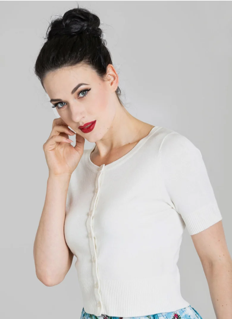 Cardigan Wendi, Kurzarm, Ivory
