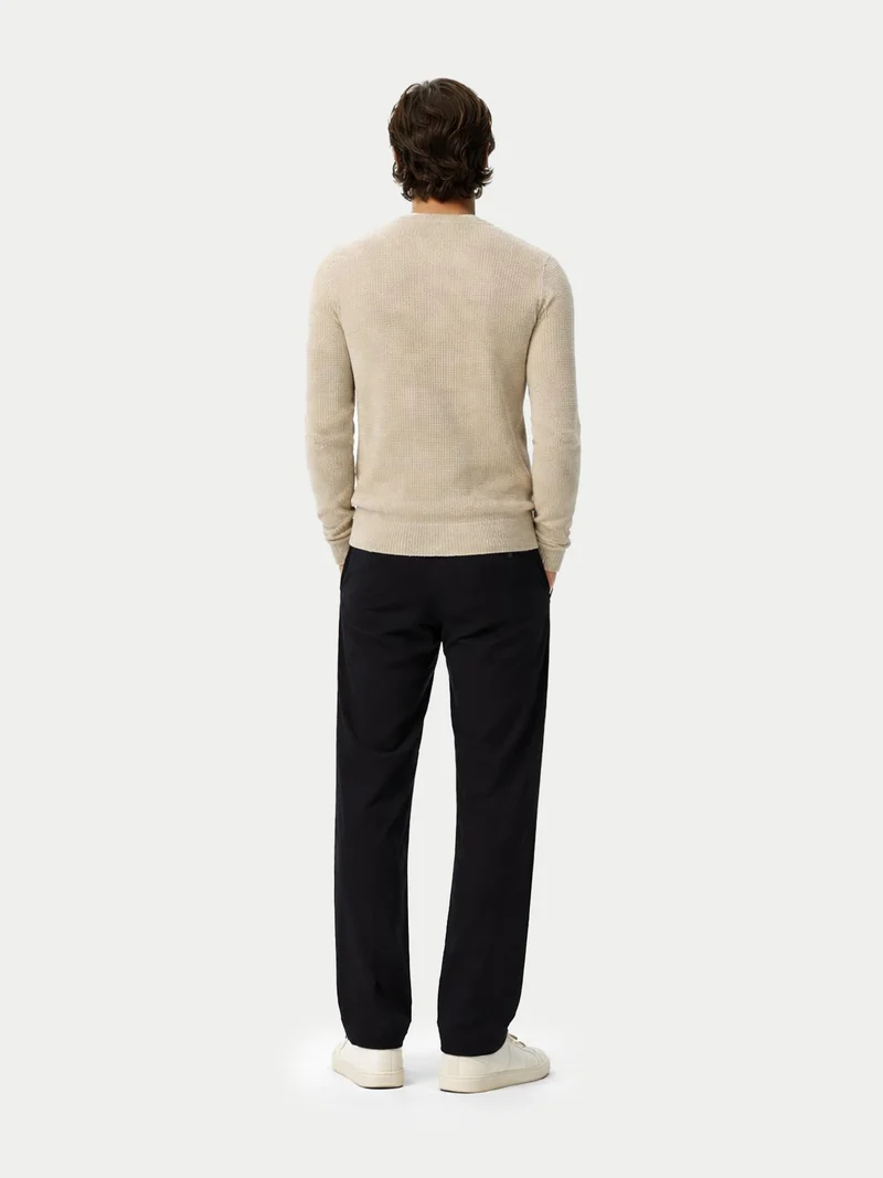 Herren Kaschmir-Pullover im Waffelstrick