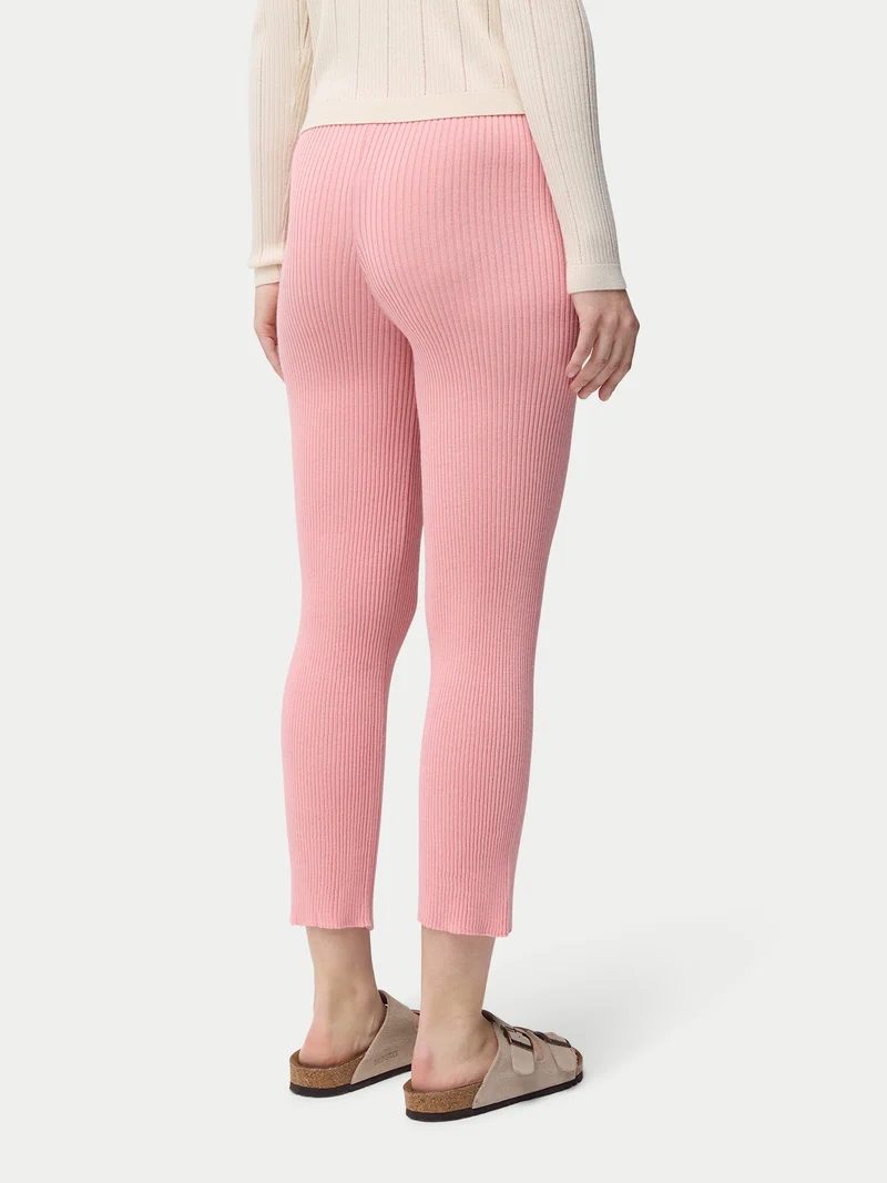Rippenstrickhose aus Kaschmir Seide