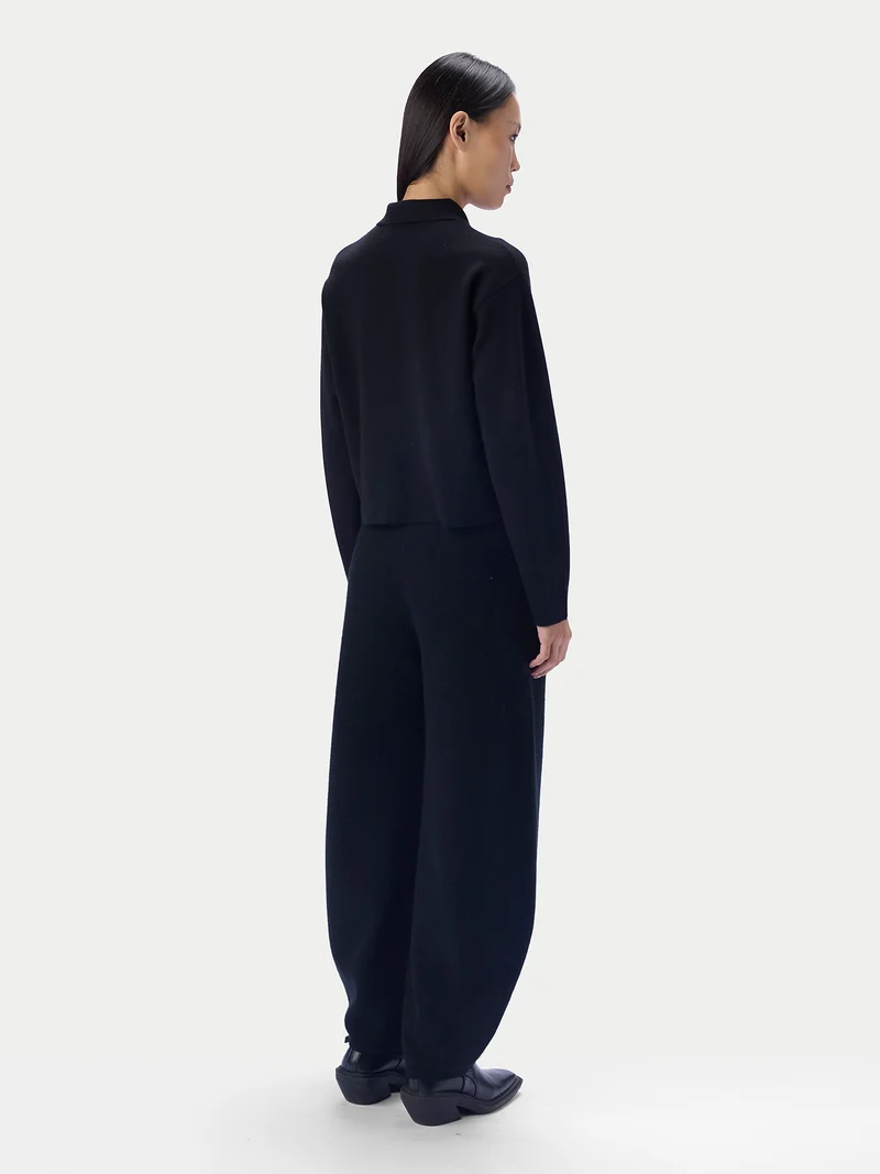 Kaschmir-Seide Strickjacke, kurz, mit Reißverschluss