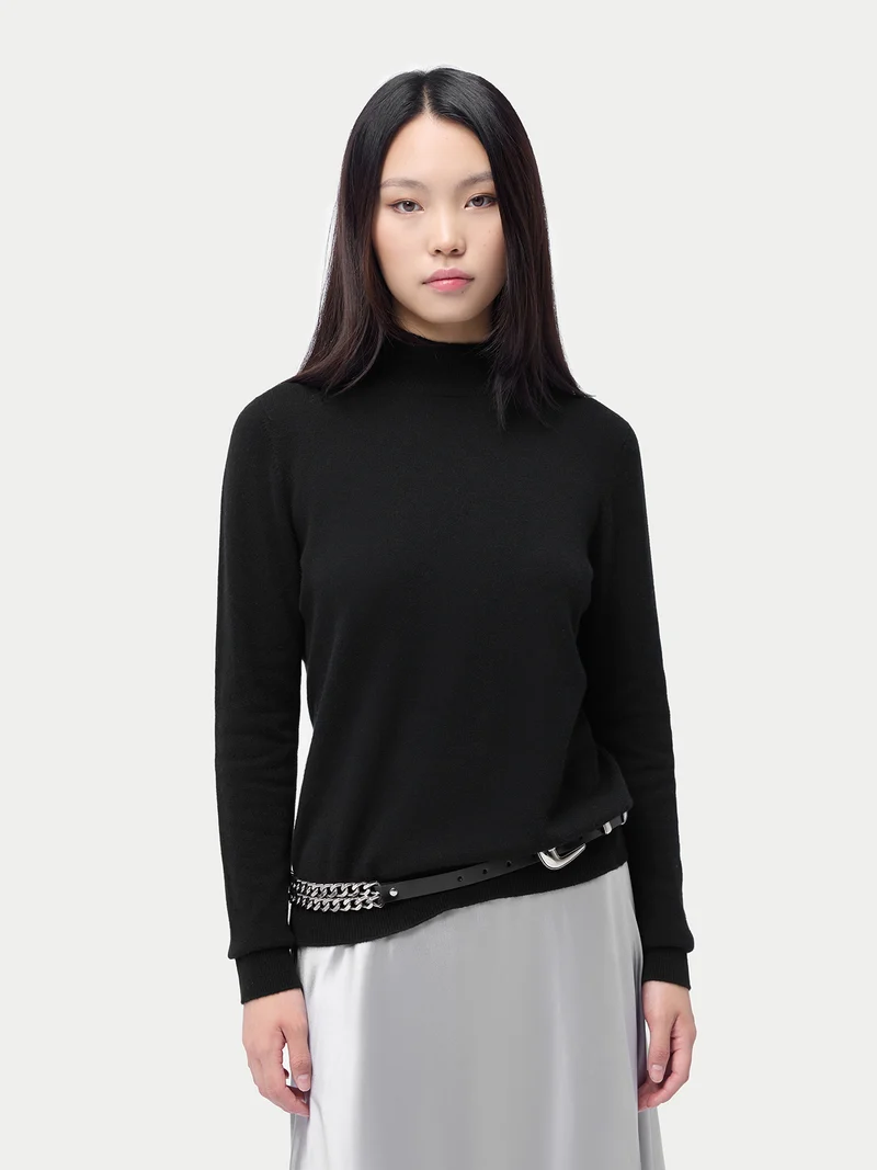 Kaschmir-Pullover mit Stehkragen
