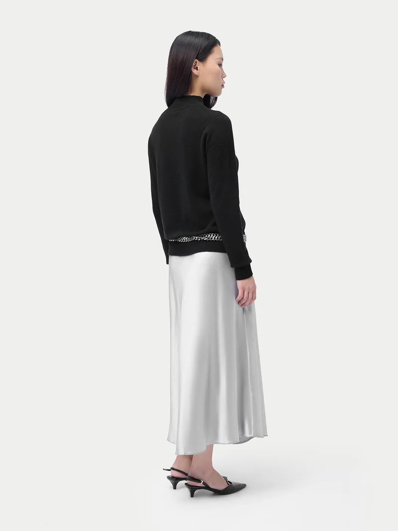 Kaschmir-Pullover mit Stehkragen