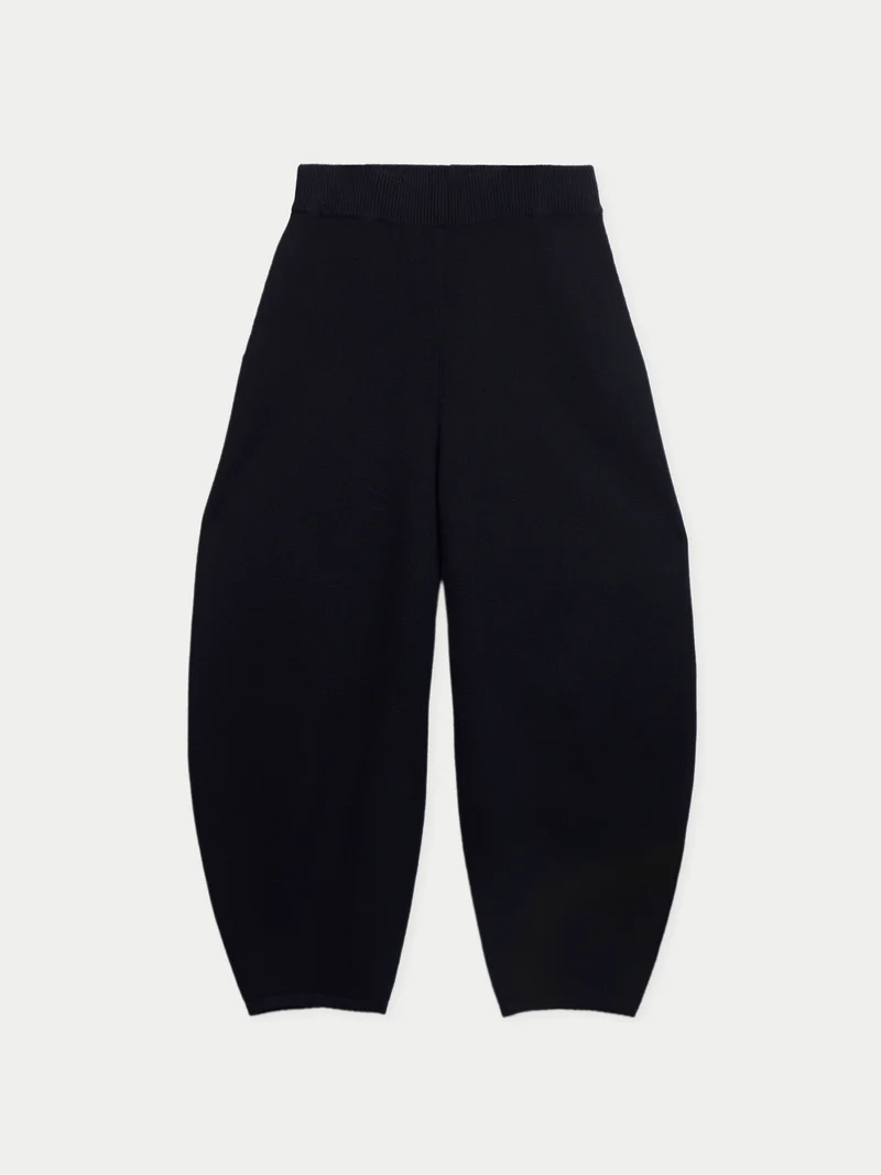 Kaschmir-Strickhose mit Tonnenbein