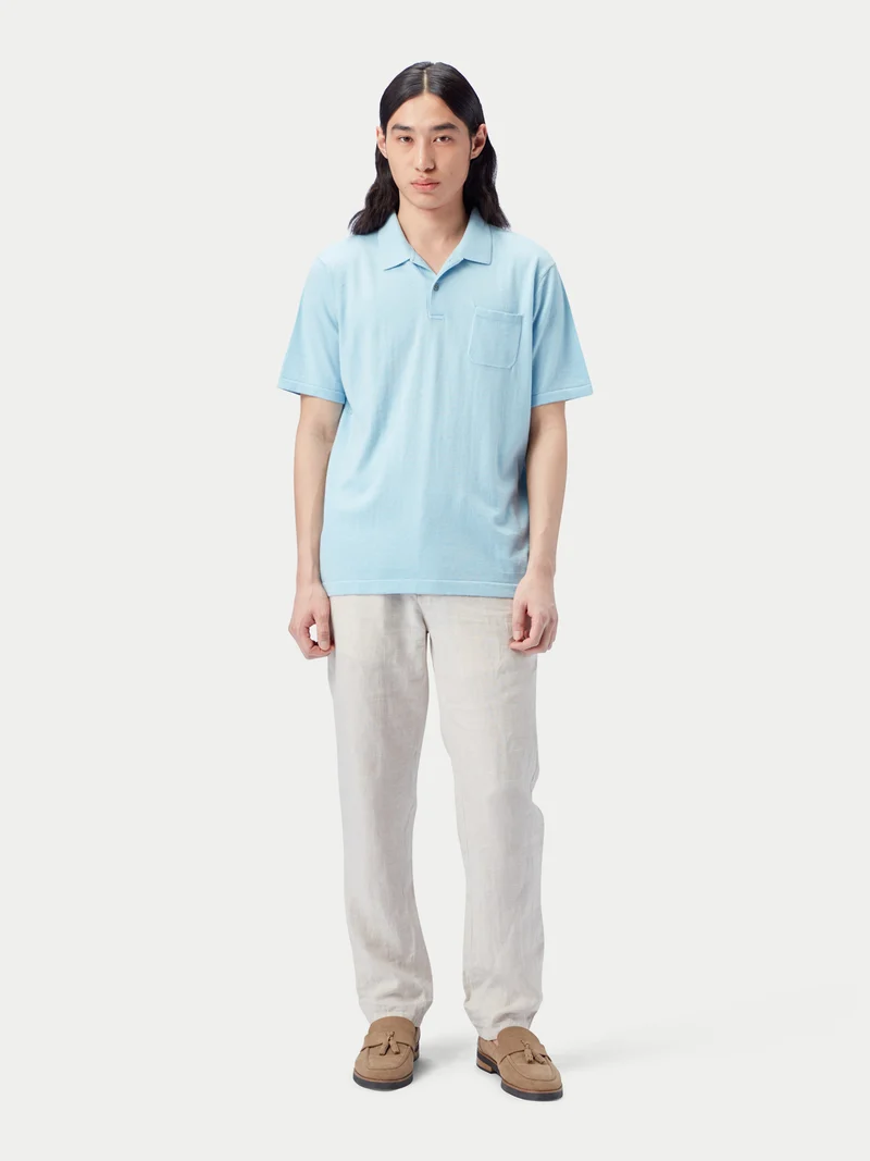 Poloshirt aus Baumwoll-Seiden-Kaschmir-Mischung