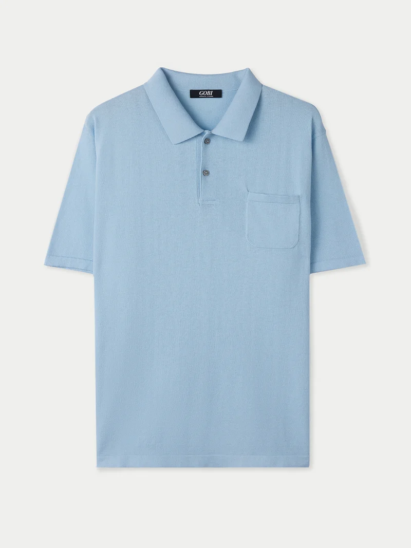 Poloshirt aus Baumwoll-Seiden-Kaschmir-Mischung