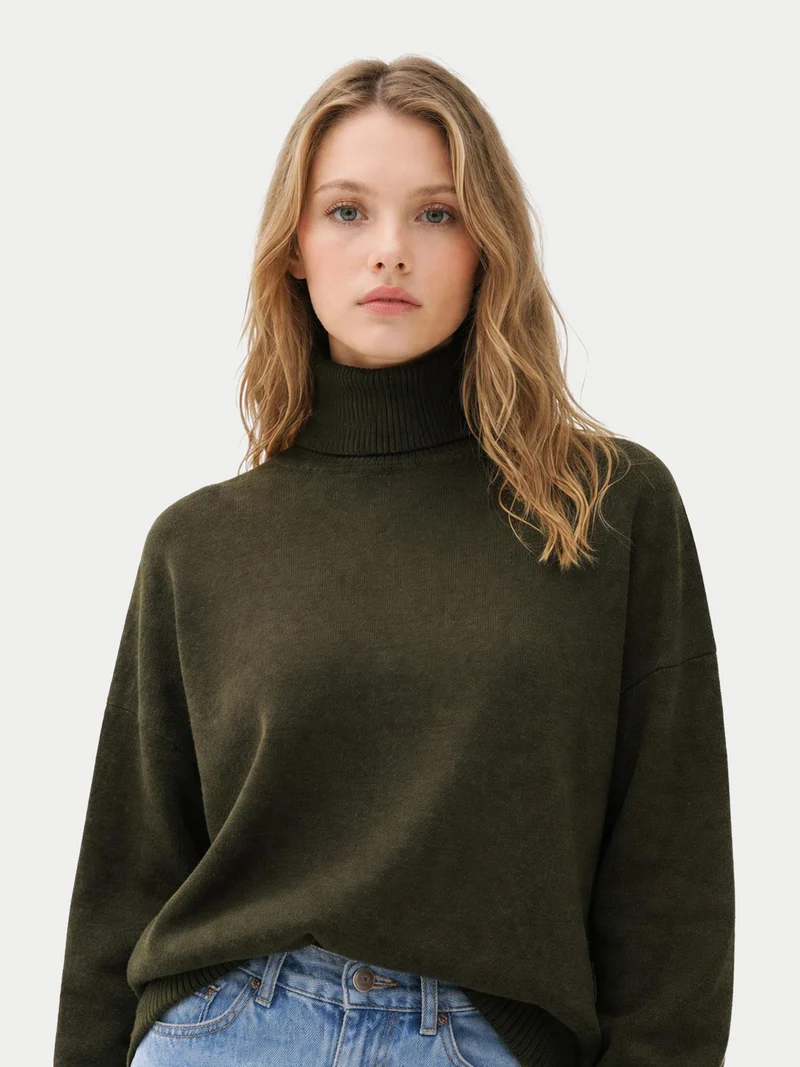 Damen Kaschmir Rollkragenpullover