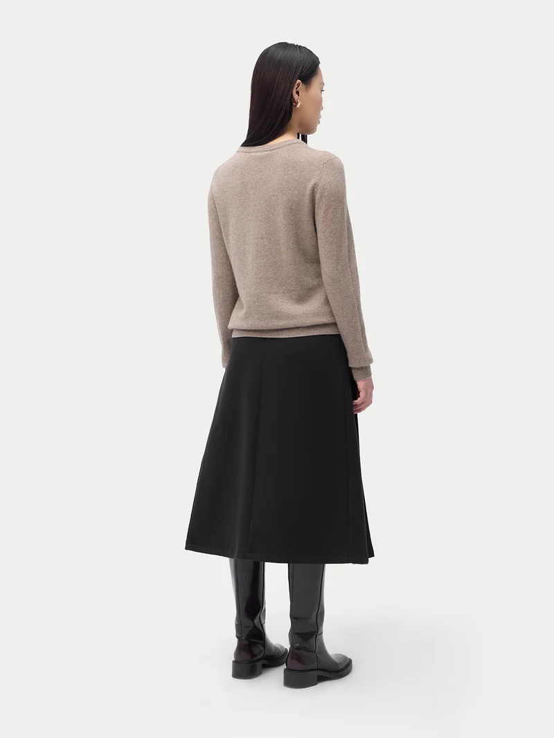 Basic Kaschmir-Rundhals-Pullover