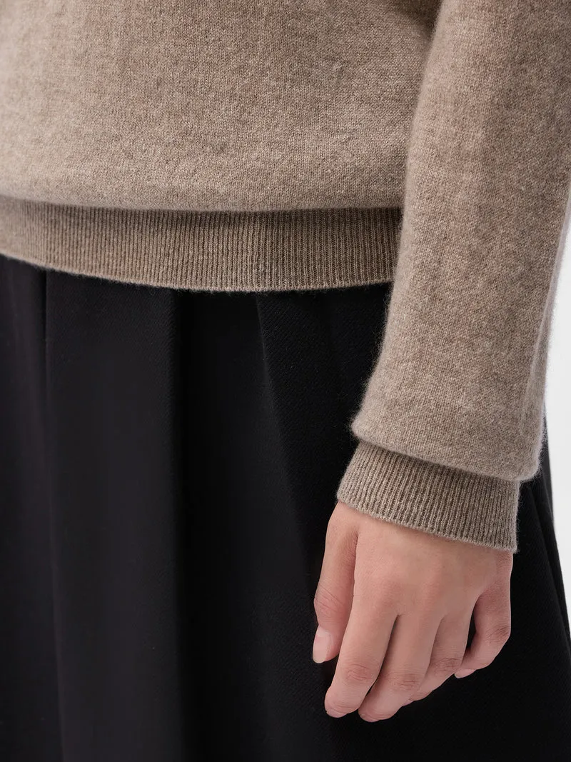 Basic Kaschmir-Rundhals-Pullover