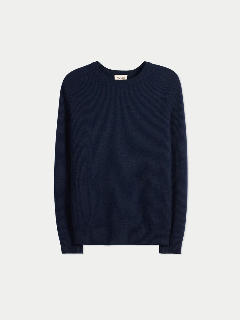 Herren Kaschmir-Pullover mit Rippenstrick