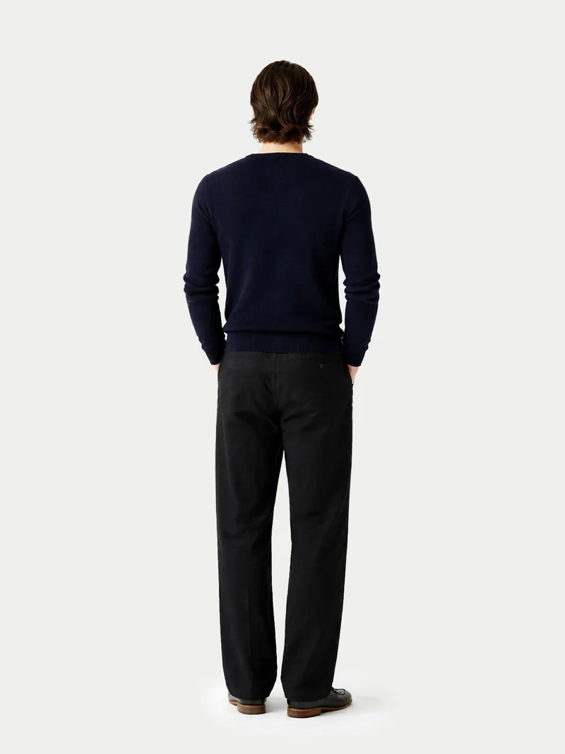 Herren Kaschmir-Pullover mit Rippenstrick