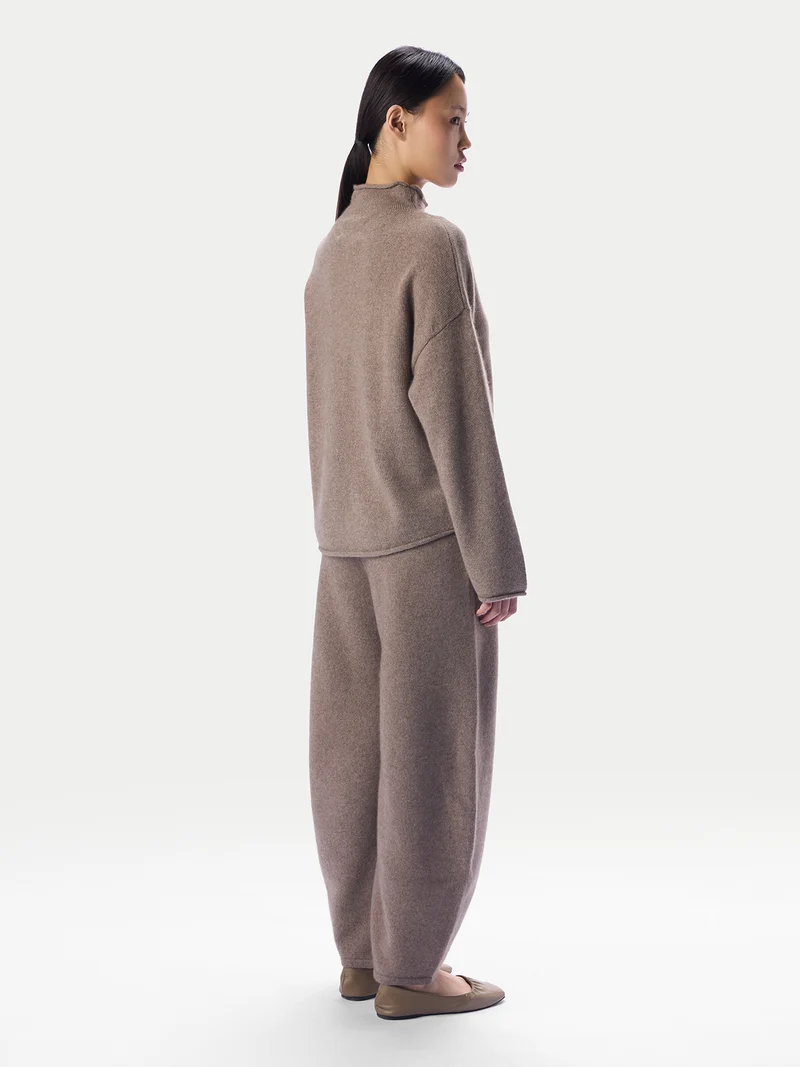 Kaschmir-Strickhose mit Tonnenbein