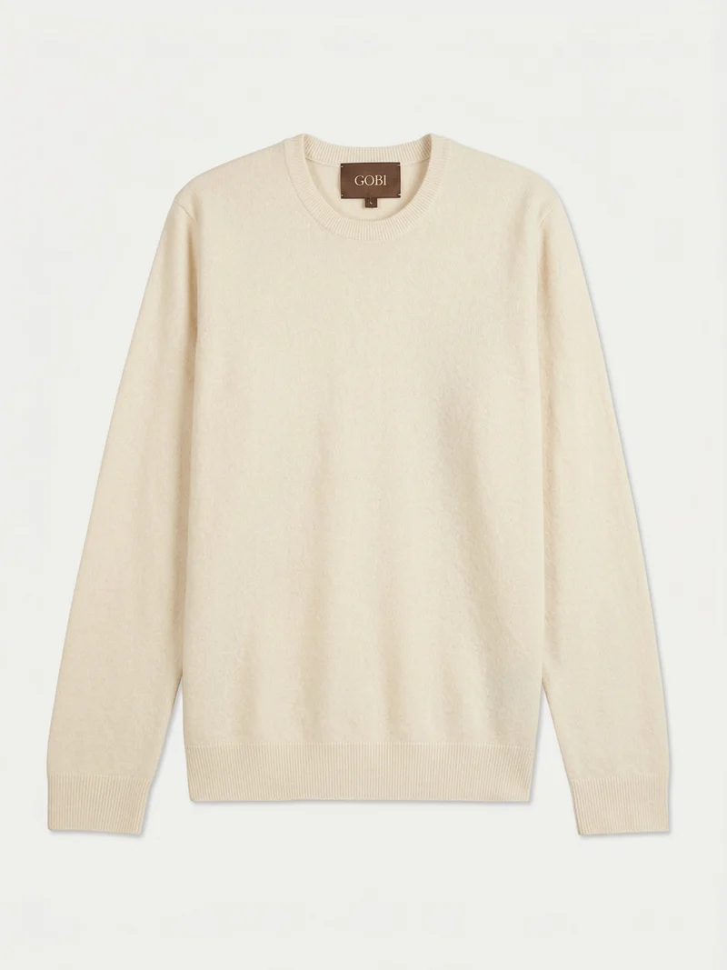 Feiner Kaschmirpullover mit Rundhalsausschnitt