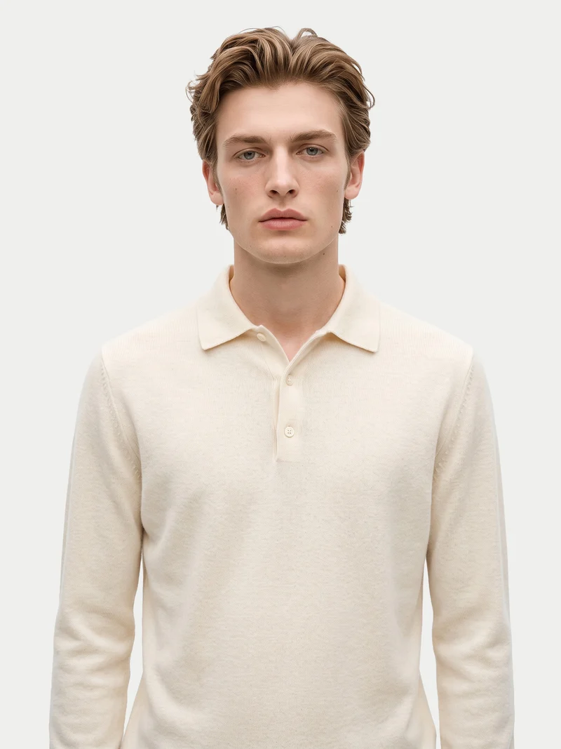 Klassischer Kaschmir-Polopullover