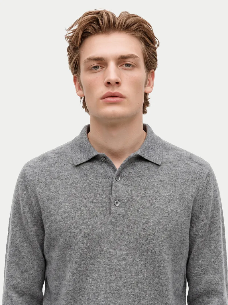 Klassischer Kaschmir-Polopullover