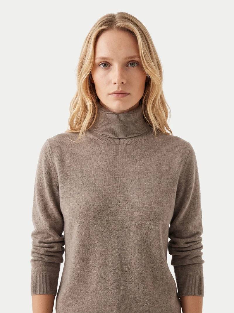 Klassischer Kaschmir-Rollkragenpullover