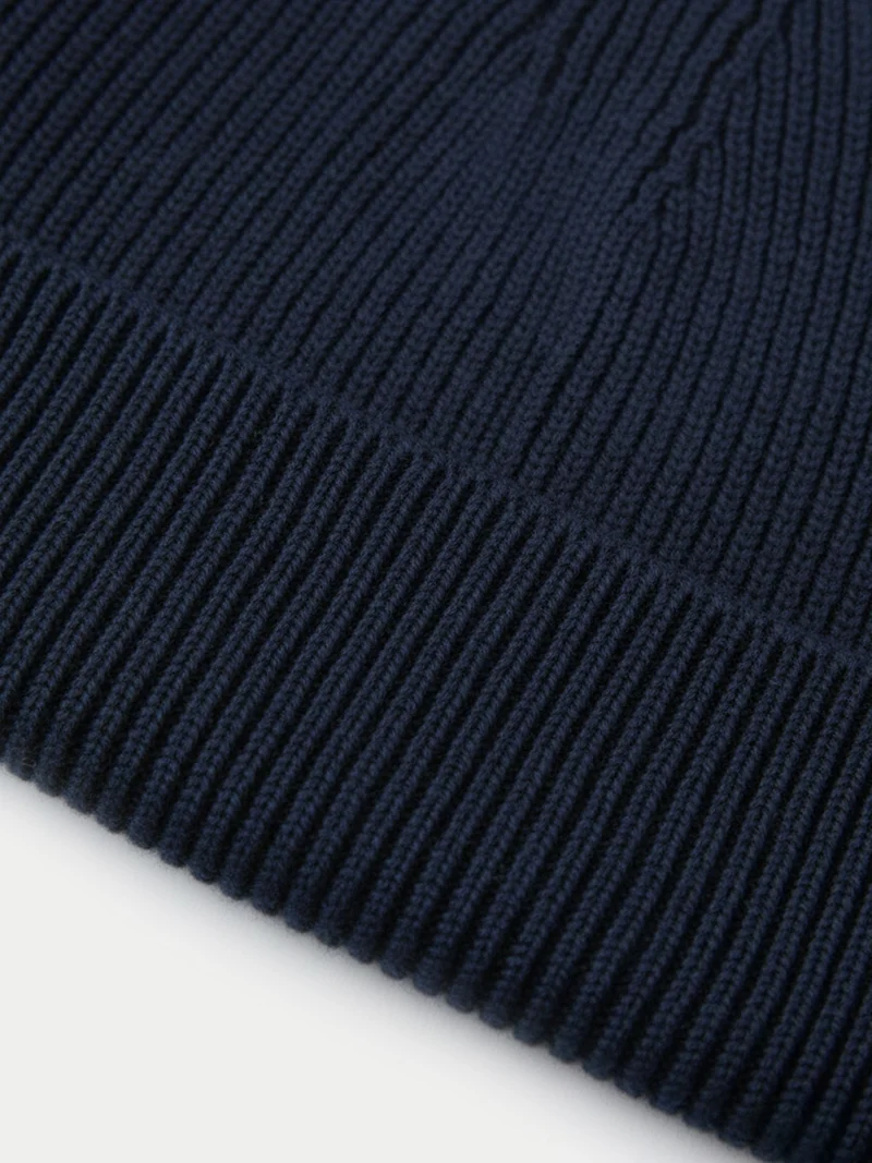 Grob gerippte Beanie-Mütze