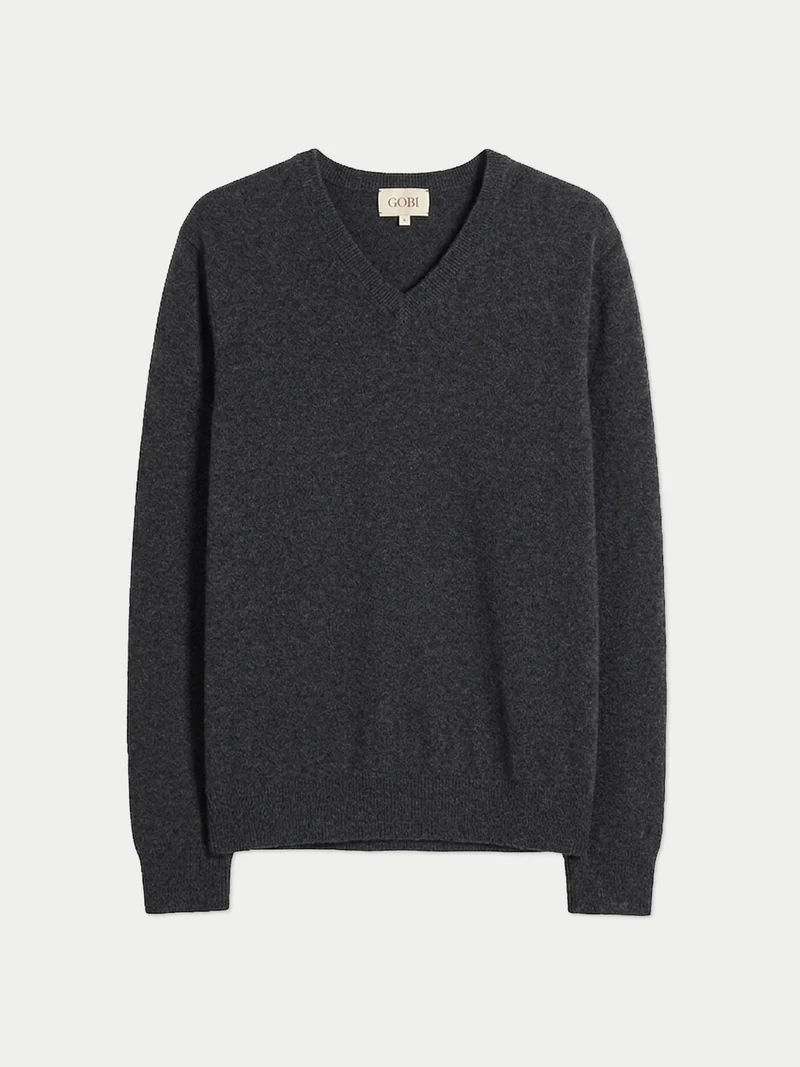 Timeless Kaschmirpullover mit V-Ausschnitt