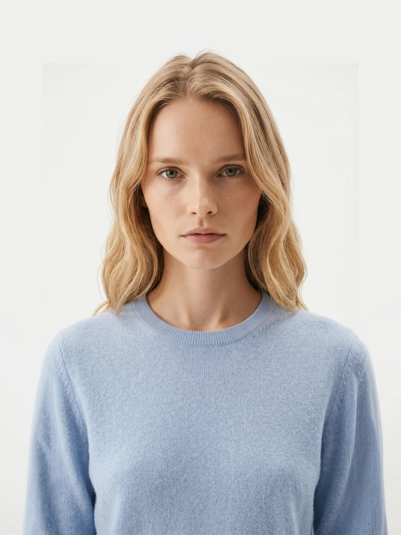 Timeless R-Ausschnitt Kaschmirpullover