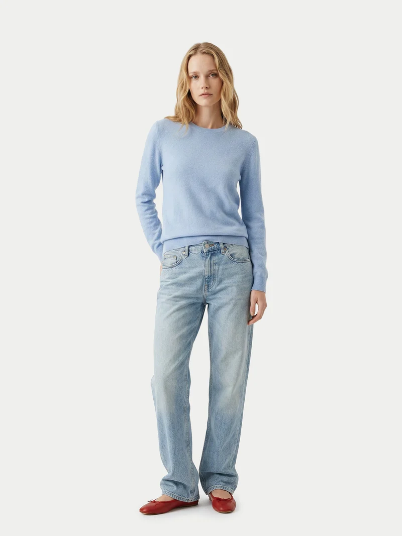 Timeless R-Ausschnitt Kaschmirpullover