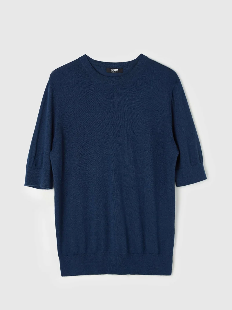 T-Shirt aus Seide und Kaschmir
