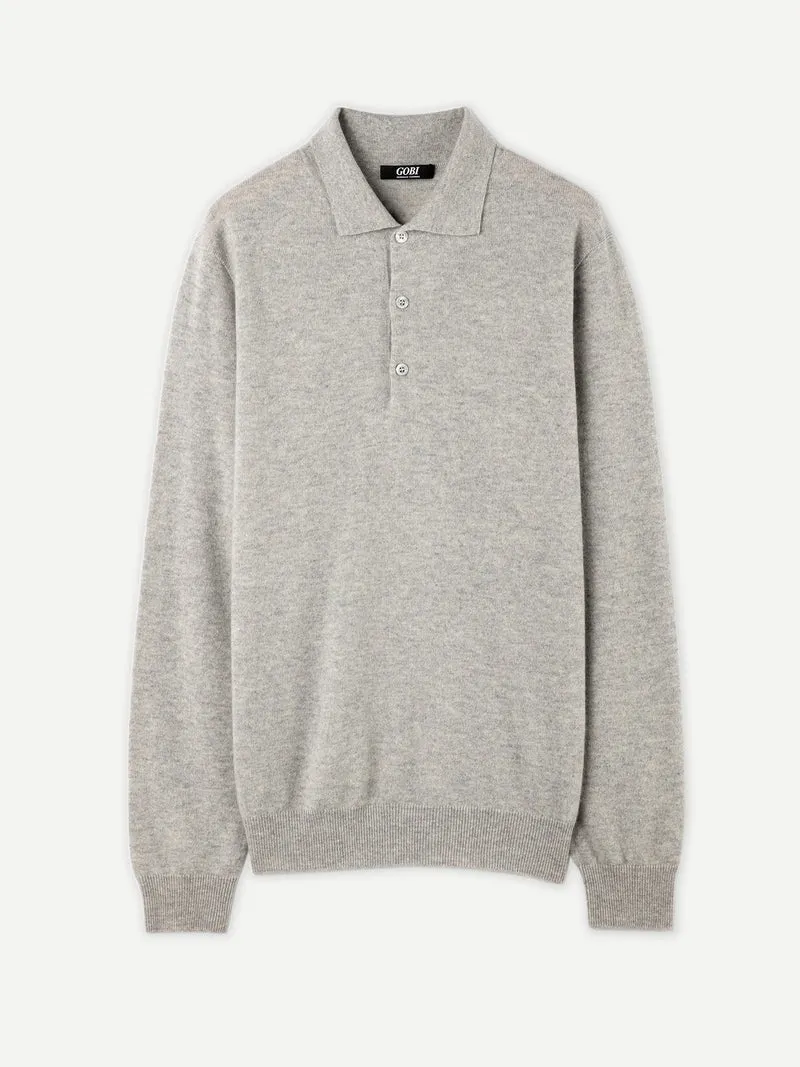 Basic Kaschmirpullover mit Polokragen