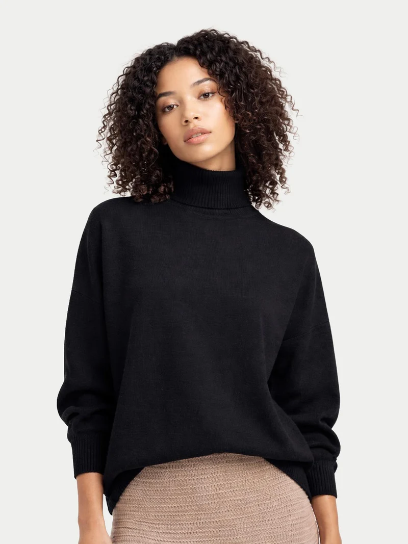 Damen Kaschmir Rollkragenpullover