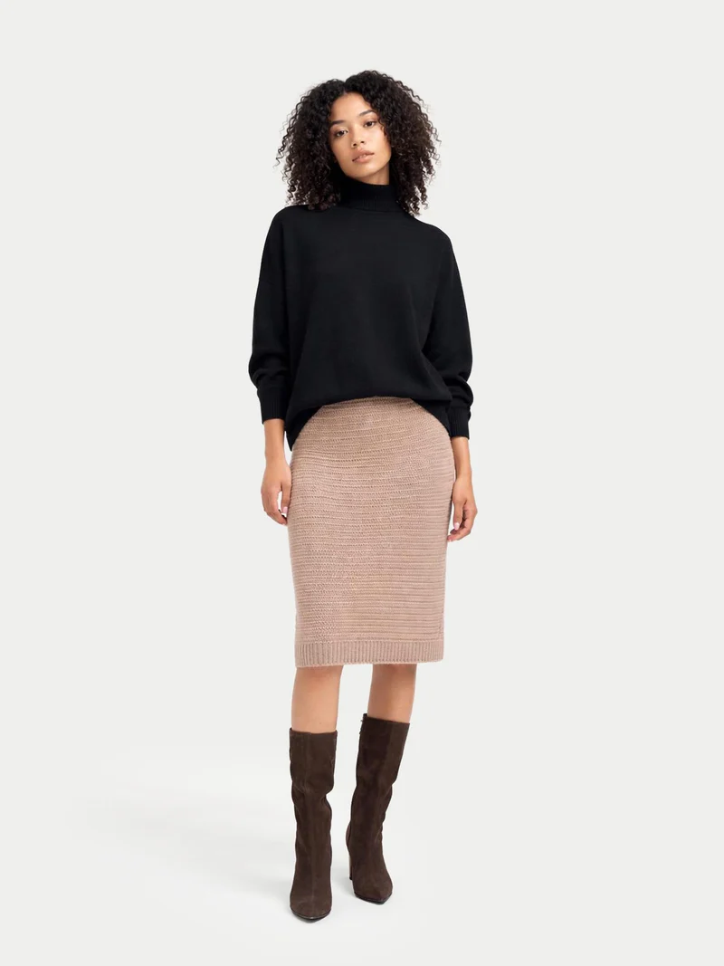 Damen Kaschmir Rollkragenpullover