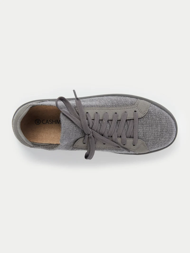 Gestrickte Sneakers aus mercerisierter Wolle und Kaschmir