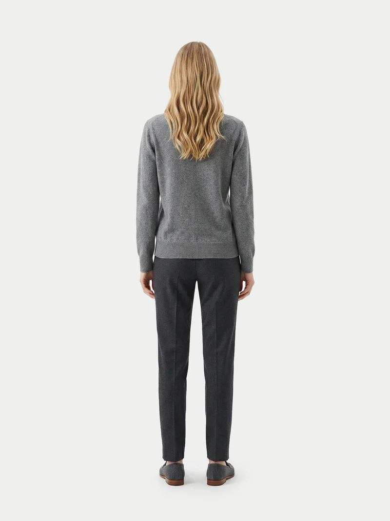 Damen Kaschmirpullover mit V-Ausschnitt