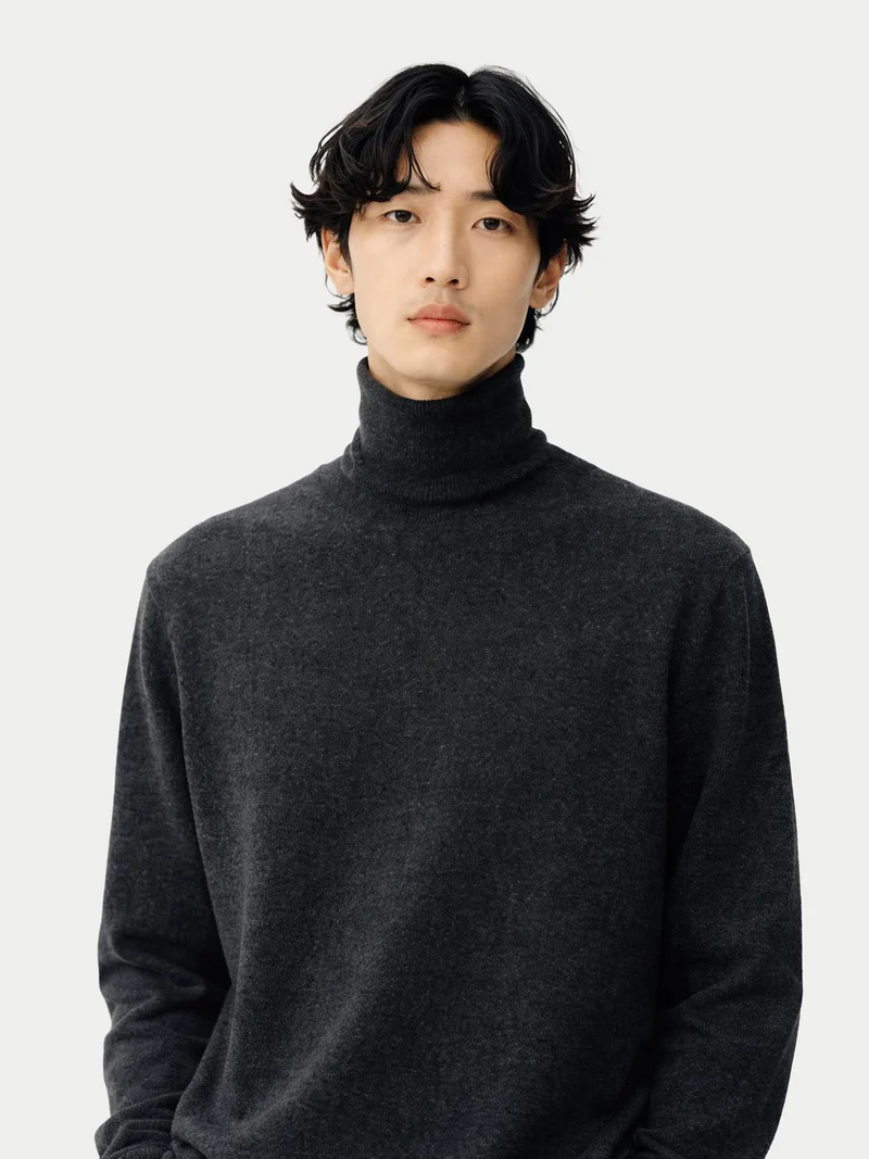 Basic Kaschmir Rollkragenpullover