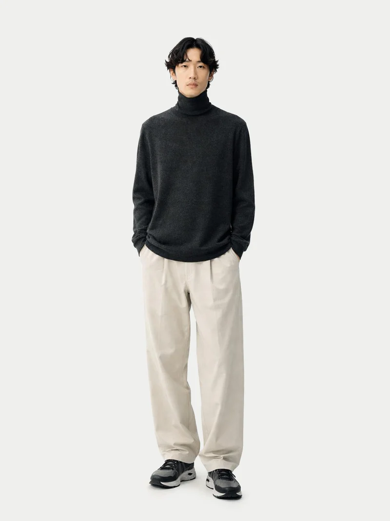 Basic Kaschmir Rollkragenpullover