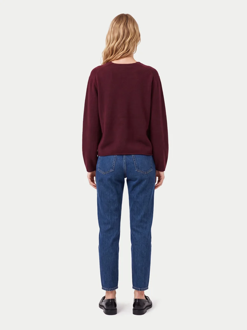 Kaschmir-Pullover mit tiefem V-Ausschnitt