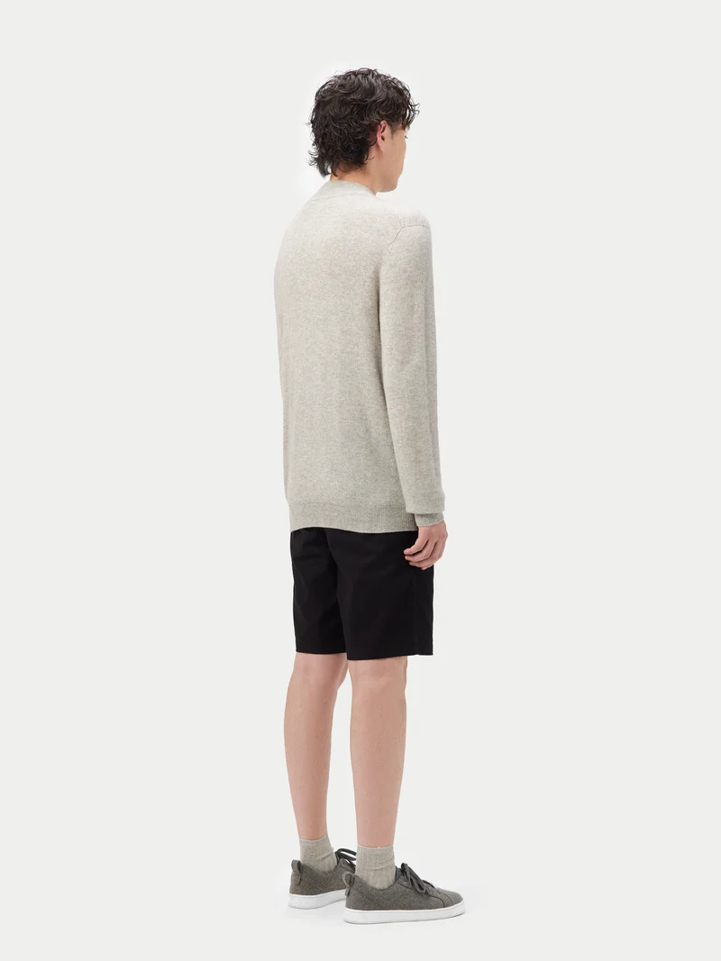 Basic Kaschmirstrickjacke mit Reißverschluss