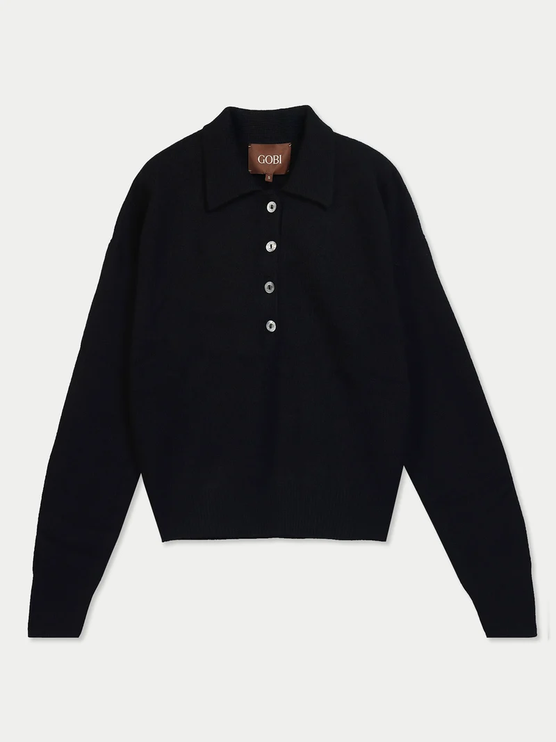 Kaschmir-Pullover mit Polokragen