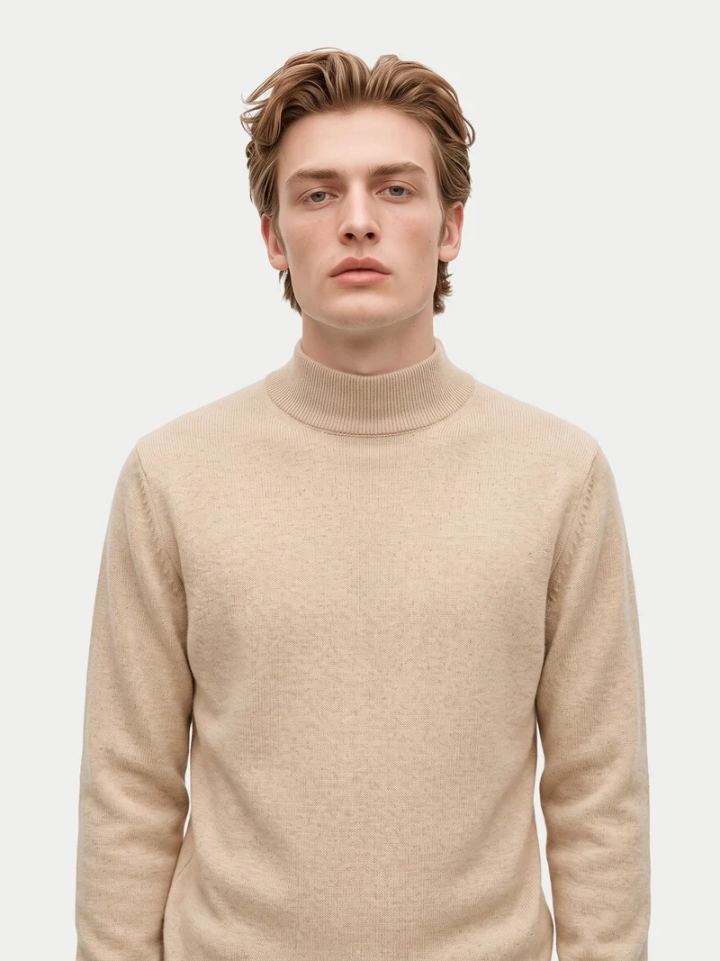 Kaschmirpullover mit lockerer Passform und Rundhalsausschnitt