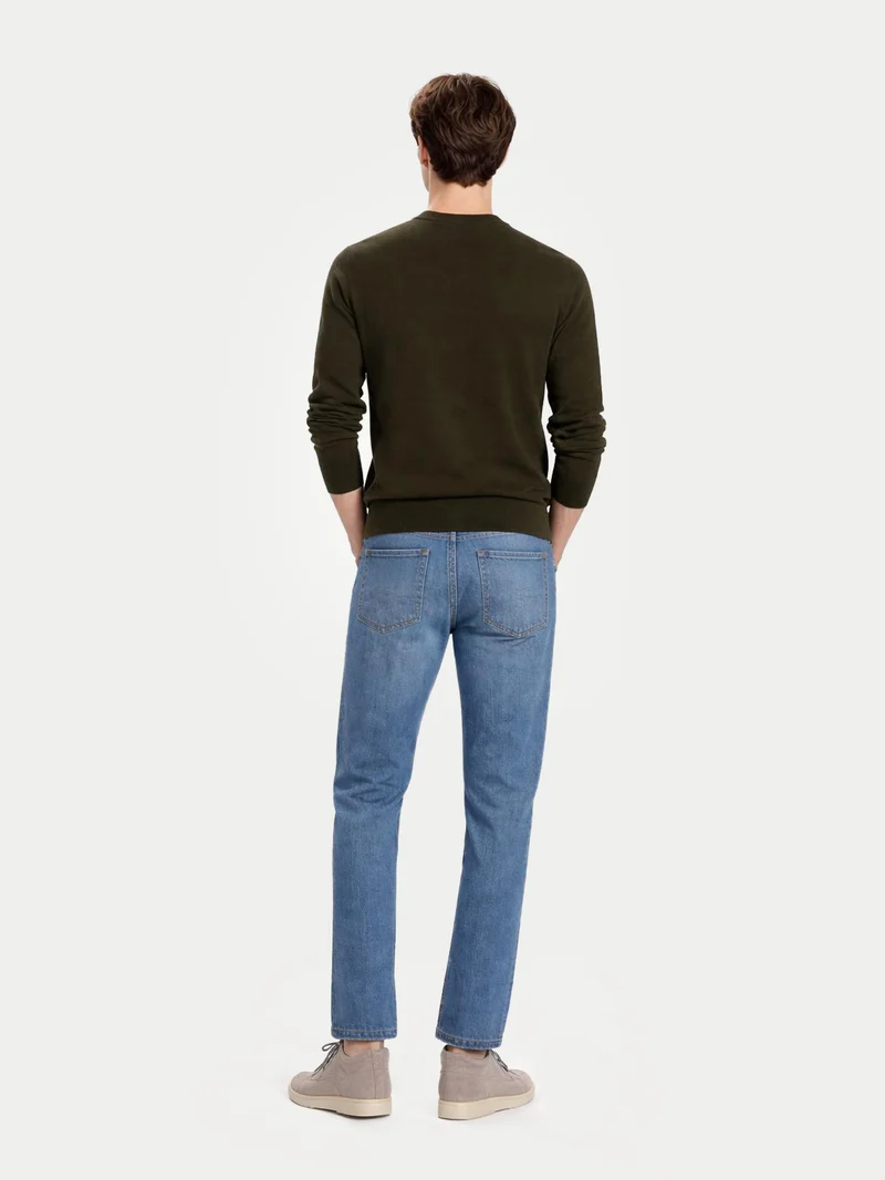 Timeless Kaschmirpullover mit R-Ausschnitt