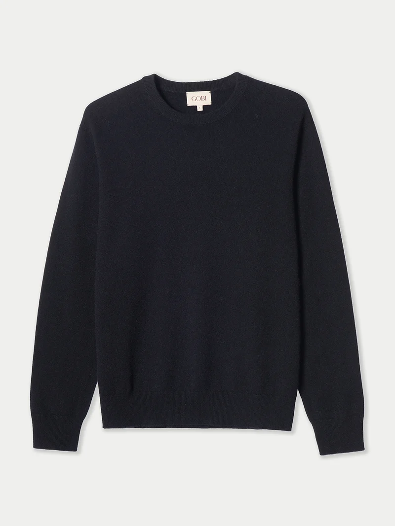 Timeless Kaschmirpullover mit R-Ausschnitt