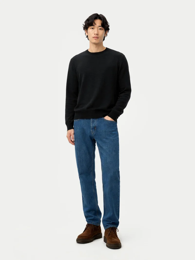 Timeless Kaschmirpullover mit R-Ausschnitt