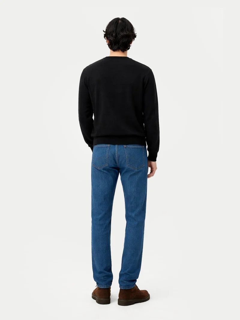 Timeless Kaschmirpullover mit R-Ausschnitt