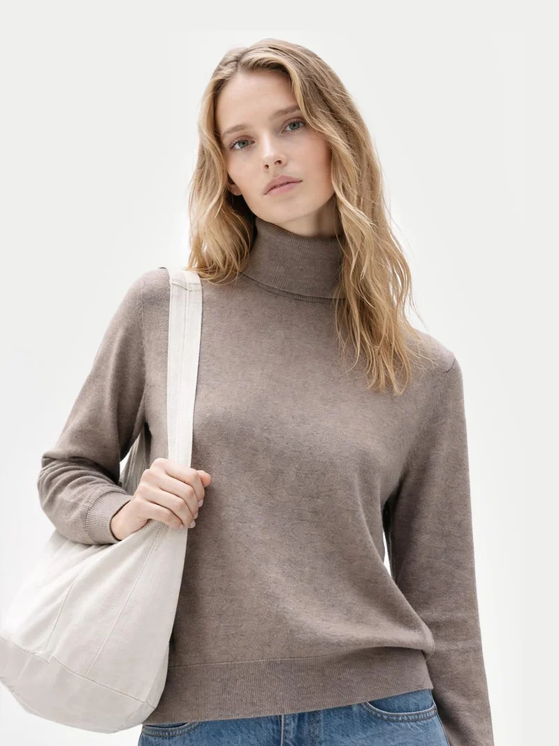 Zeitloser Kaschmir-Rollkragenpullover