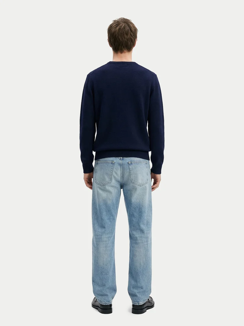Kaschmirpullover mit Pferde-Intarsie