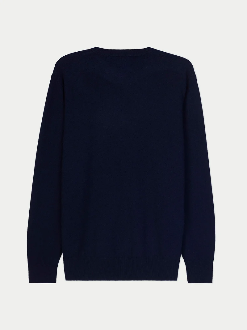 Kaschmirpullover mit Pferde-Intarsie