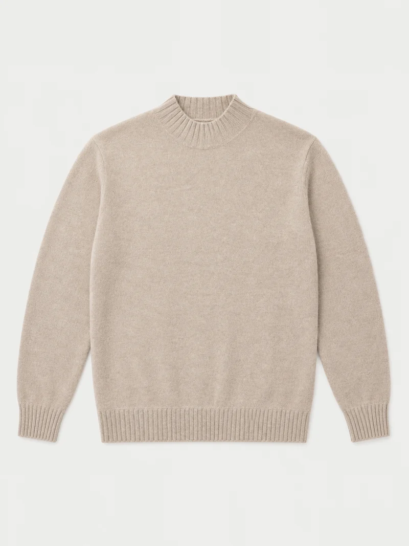 Schmal geschnittener Kaschmir-Rollkragenpullover