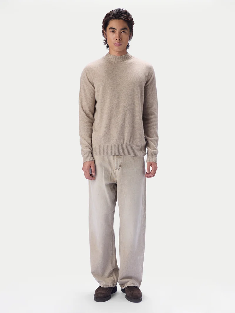 Schmal geschnittener Kaschmir-Rollkragenpullover