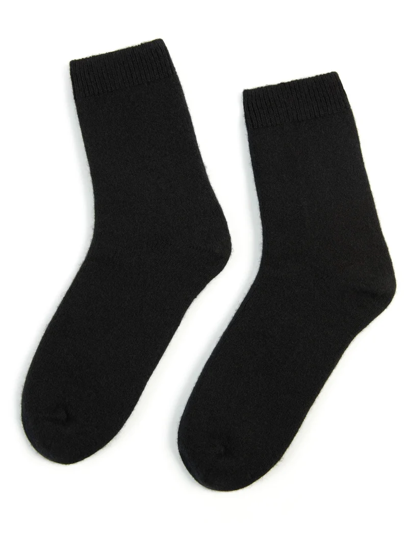 Unisex Kaschmir Rippenstrick-Bettsocken