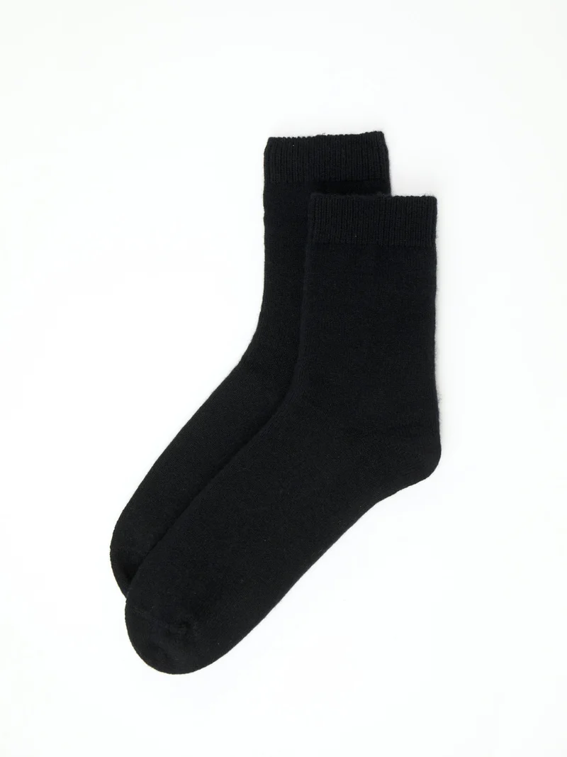 Unisex Kaschmir Rippenstrick-Bettsocken