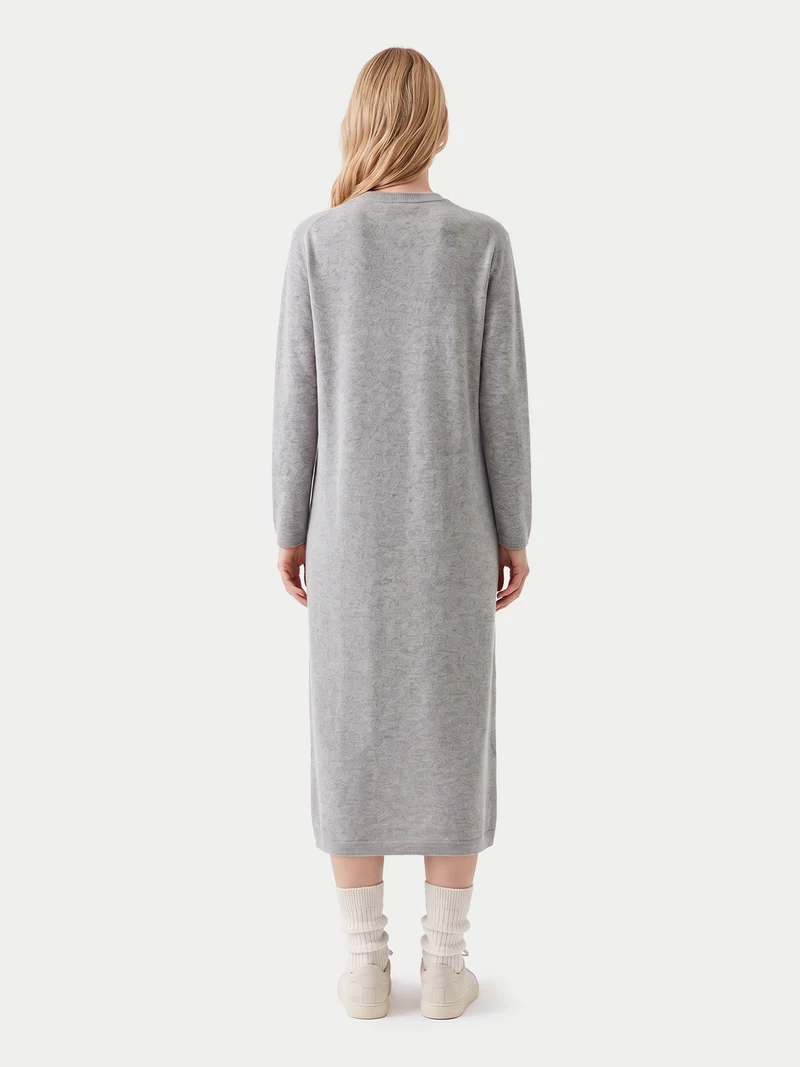 Lockeres Kaschmir-Maxikleid